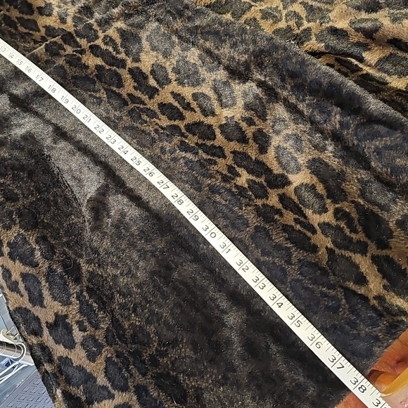 Vintage 80s Faux Fur Dark Leopard Print Swing Style Coat - Picture 13 of 13